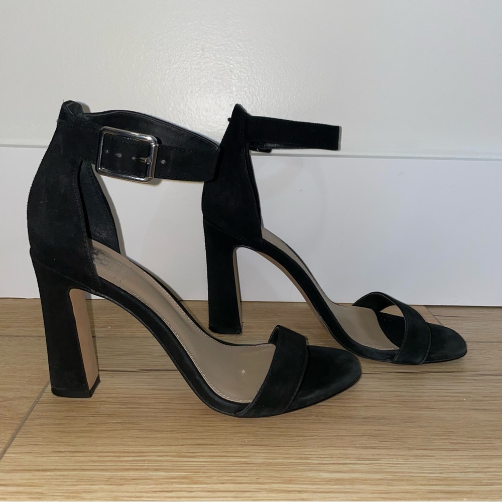 Vince Camuto black suede heels. A Perfect and classic shoe.